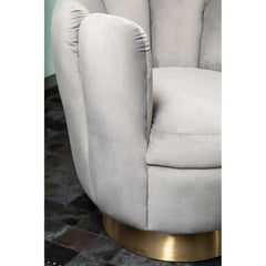 Beauly Grey Velvet Accent Chair
