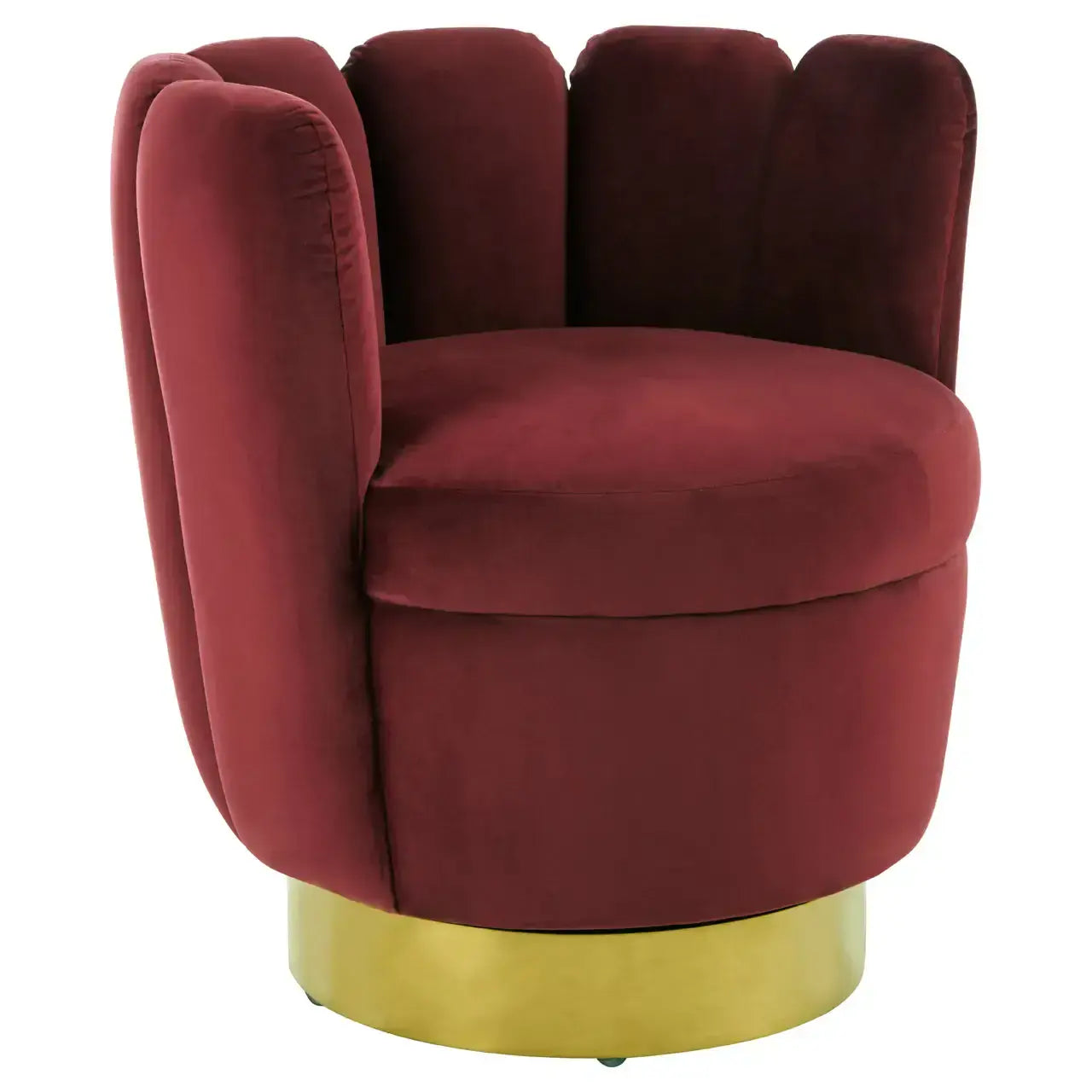 [EKM-AUTOGENERATED]Beauly Wine Velvet Accent Chair