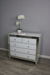 [EKM-AUTOGENERATED]Bianco 23 Drawer White Mirror Chest