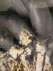 Black African Hand Gold Paint Wall Art Mirror Frame 75Cm X 95Cm