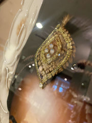 Black African Lady Design 2 Wall Art Mirror Frame 90Cm X 70Cm