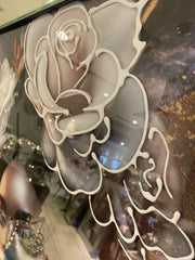 Black African Lady Design 3 Wall Art Mirror Frame 90Cm X 70Cm