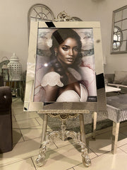 [EKM-AUTOGENERATED]Black African Lady Design 4 Wall Art Mirror Frame 90Cm X 70Cm