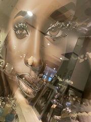 Black African Lady Design 4 Wall Art Mirror Frame 90Cm X 70Cm