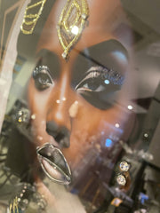 Black African Lady Design 5 Wall Art Mirror Frame 90Cm X 70Cm