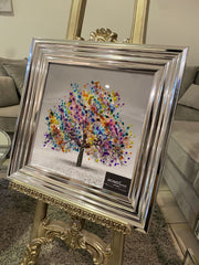 Blossom Tree Multicolour Chrome Step Frame