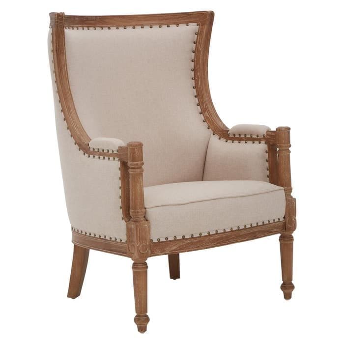 [EKM-AUTOGENERATED]Cabra High Back Cream Chair Home Luxe Interior