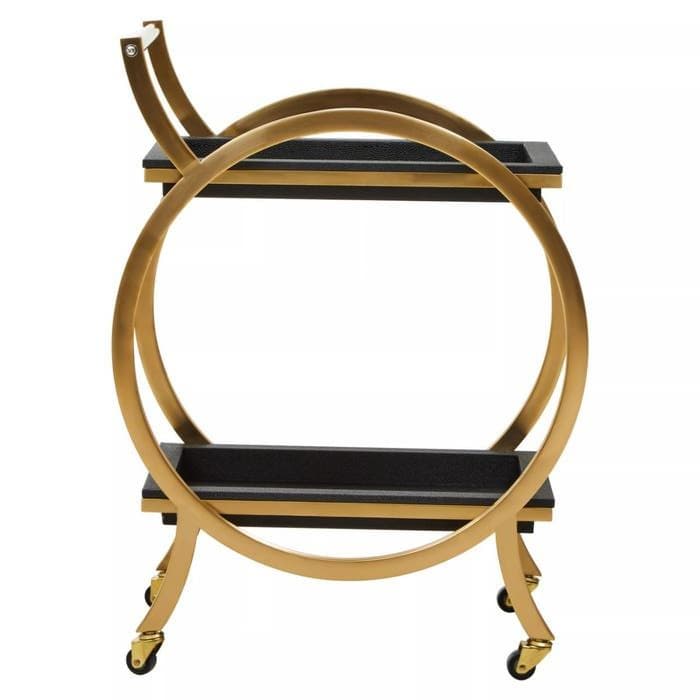Cardoba Two Tier Black Serving Trolley  Home Luxe Interior