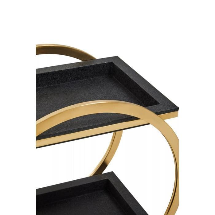 Cardoba Two Tier Black Serving Trolley  Home Luxe Interior