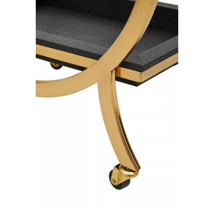 Cardoba Two Tier Black Serving Trolley  Home Luxe Interior