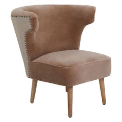 [EKM-AUTOGENERATED]Cefena Brown Linen Chair Home Luxe Interior