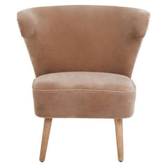 Cefena Brown Linen Chair  Home Luxe Interior
