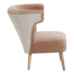 Cefena Brown Linen Chair  Home Luxe Interior