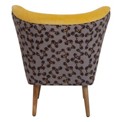 Cefena Yellow Print Chair  Home Luxe Interior