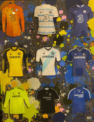 Chelsea Football Strip Collection 47Cm X 47Cm