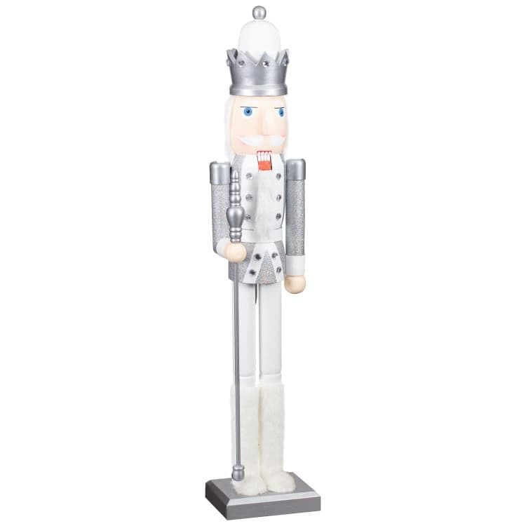 [EKM-AUTOGENERATED]Christmas Nutcracker 91cm - White & Silver