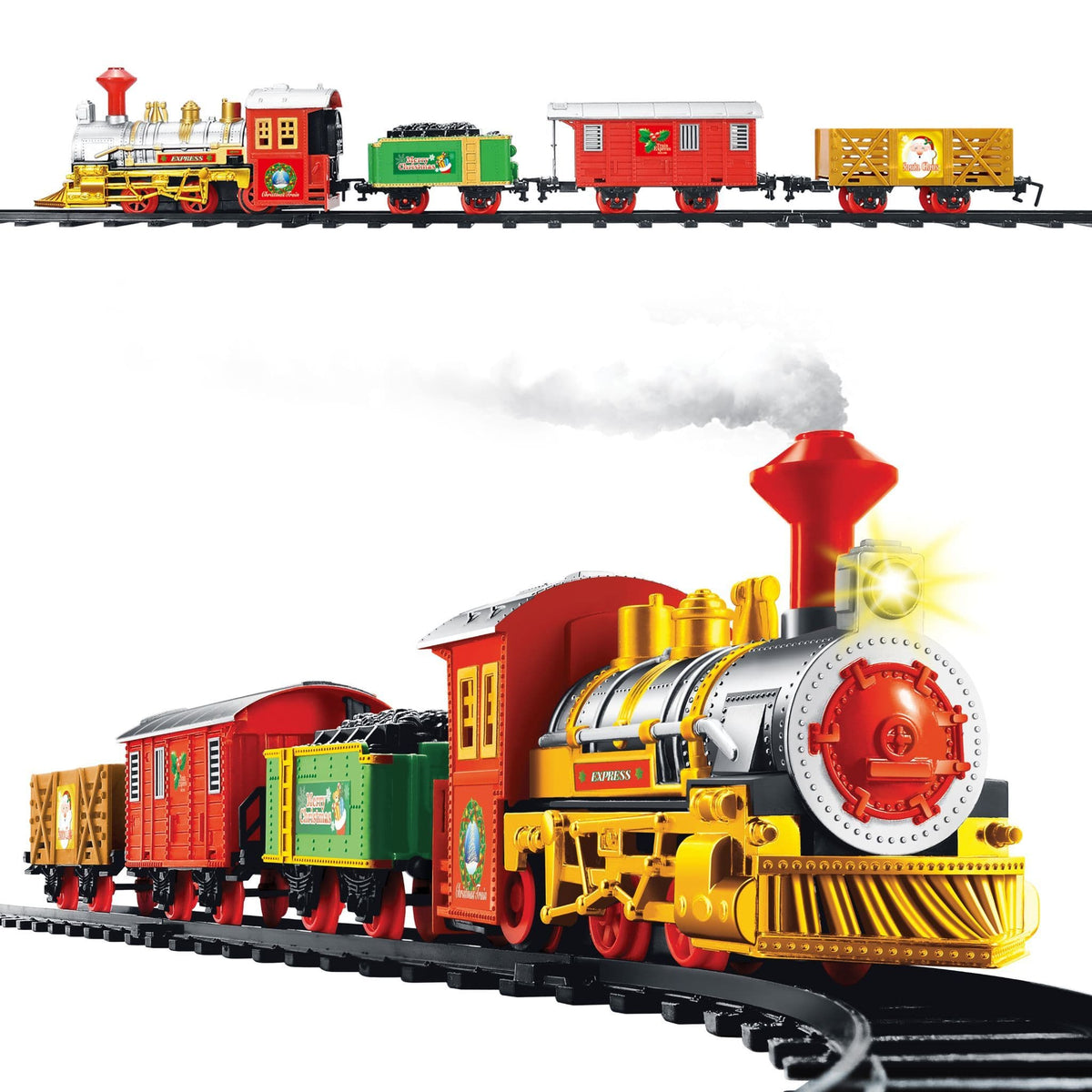 [EKM-AUTOGENERATED]Christmas Train With 3 Carriages Battery Operated