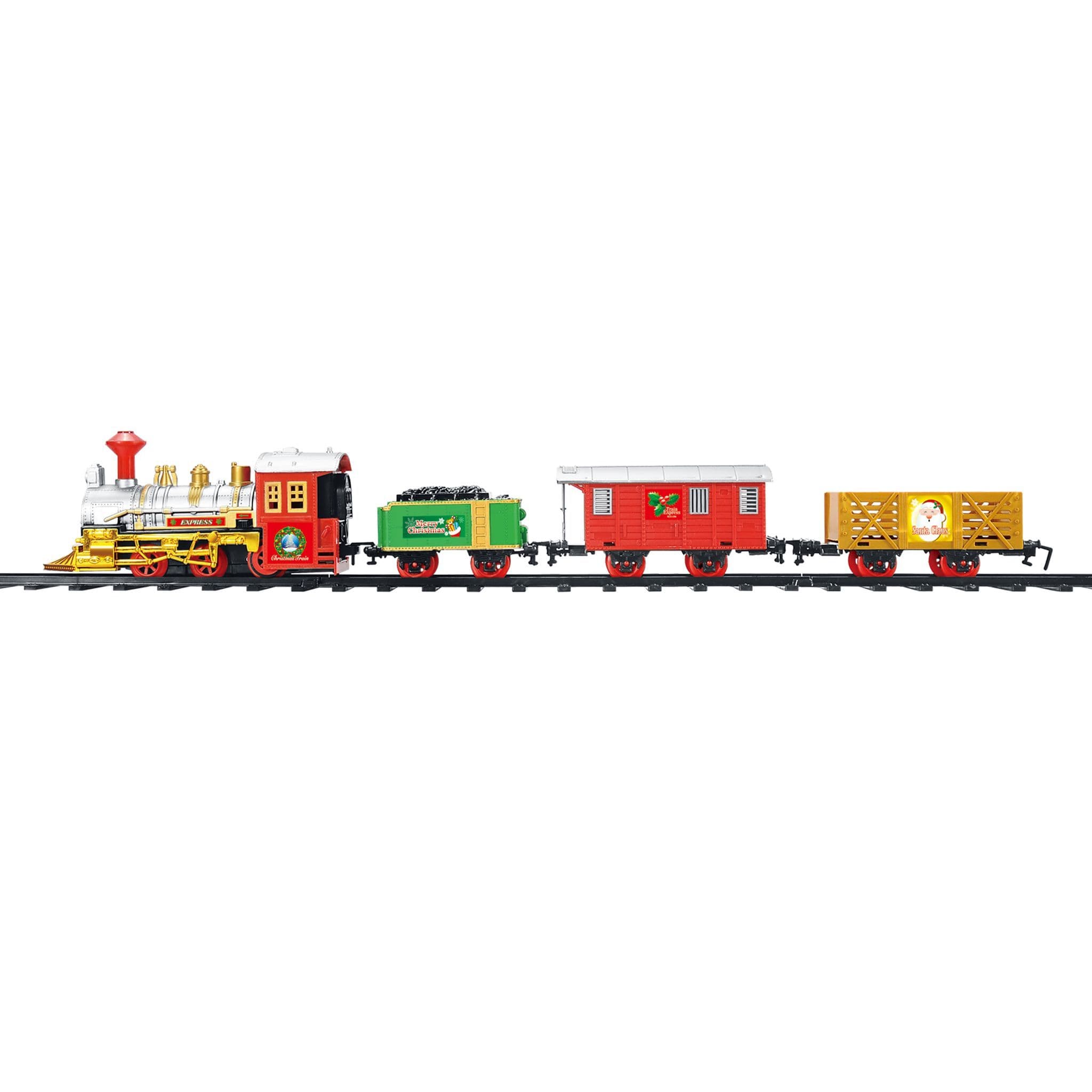 Christmas Train With 3 Carriages Battery Operated