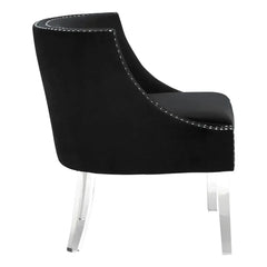 Clarence Black Curved Chair