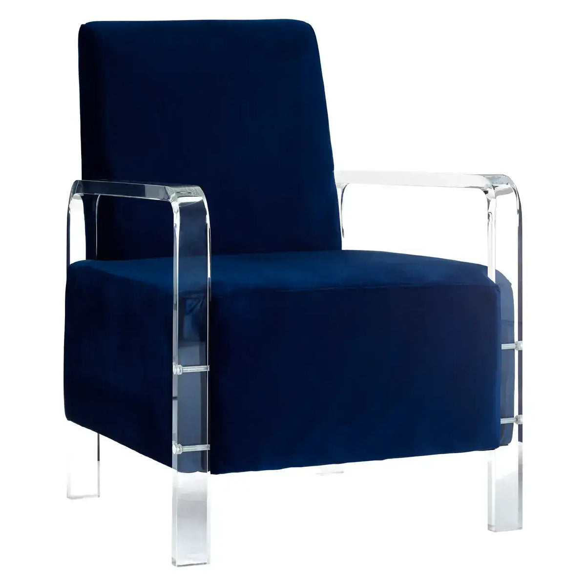 [EKM-AUTOGENERATED]Clarence Blue Velvet Chair