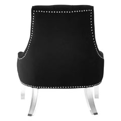 Clarence Button Tufted Black Chair  Home Luxe Interior