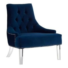 [EKM-AUTOGENERATED]Clarence Button Tufted Blue Chair