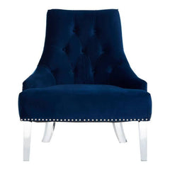 Clarence Button Tufted Blue Chair