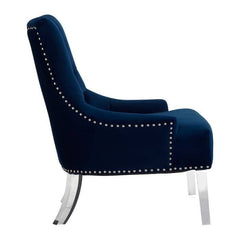 Clarence Button Tufted Blue Chair