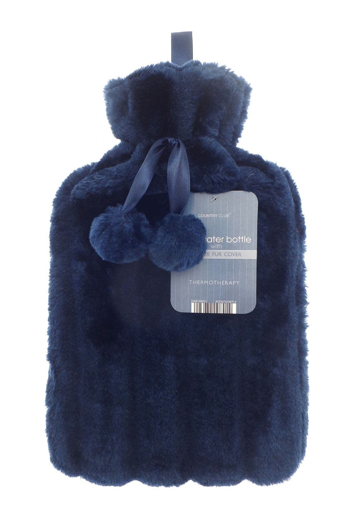 [EKM-AUTOGENERATED]Cosy Faux Fur Hot Water Bottle Navy Blue