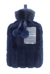[EKM-AUTOGENERATED]Cosy Faux Fur Hot Water Bottle Navy Blue