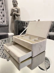 Cream Wedding Jewellery Box With Quote