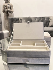 Cream Wedding Jewellery Box With Quote