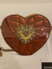 D&G Red Heart Fashion Handbag Wall Art Mirror Frame