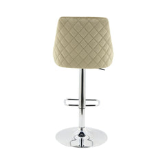 Dalston Barstool Quilted Champagne Velvet