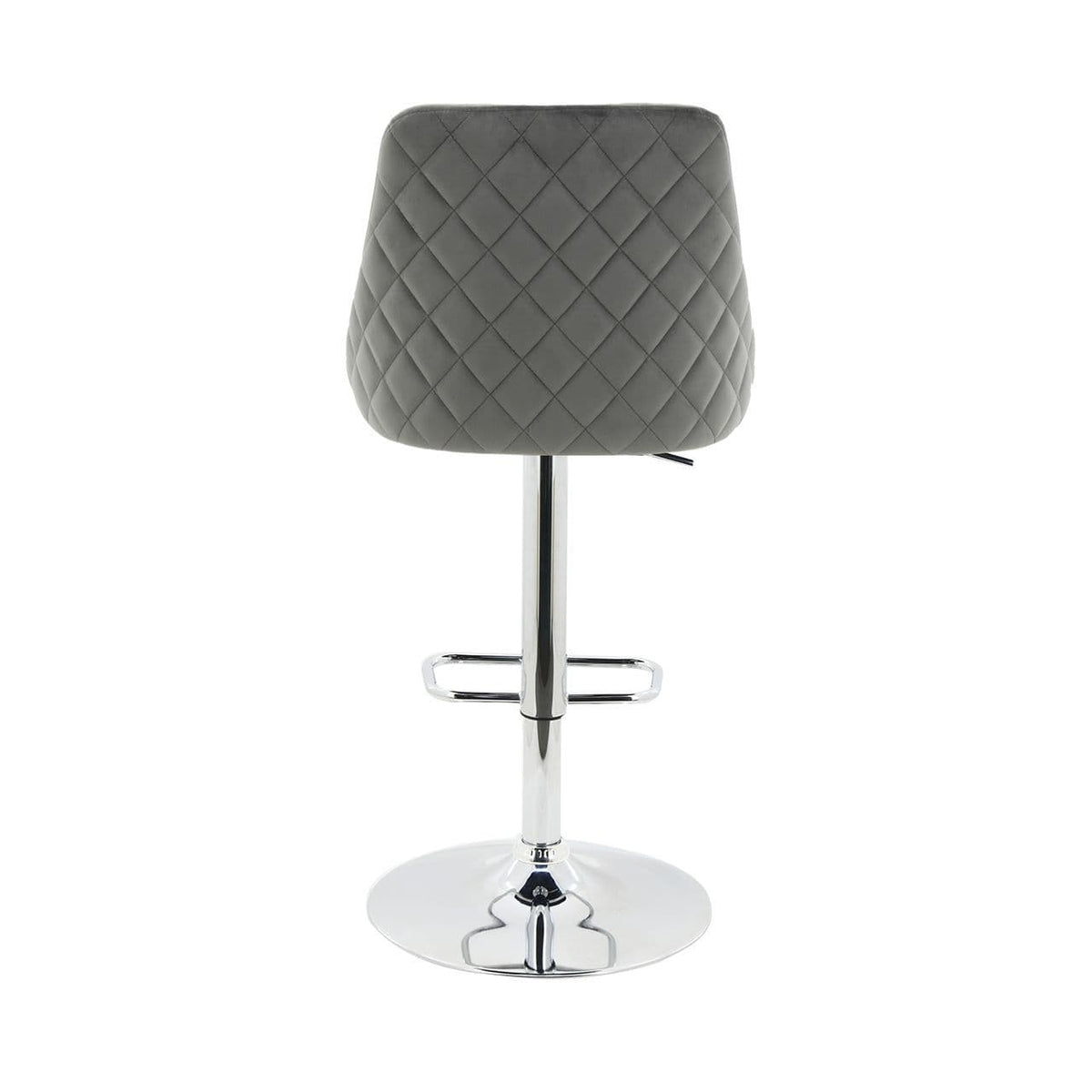 [EKM-AUTOGENERATED]Dalston Barstool Quilted Grey Velvet