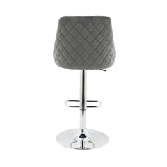 [EKM-AUTOGENERATED]Dalston Barstool Quilted Grey Velvet