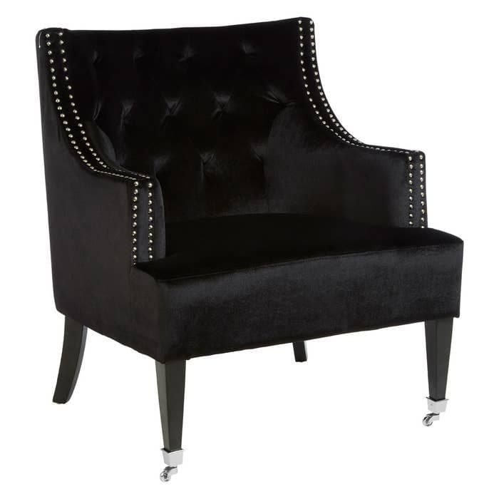 [EKM-AUTOGENERATED]Darlington Black Velvet Chair - Home Luxe Interior