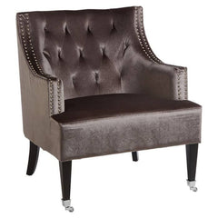 [EKM-AUTOGENERATED]Darlington Grey Velvet Chair- Home Luxe Interior