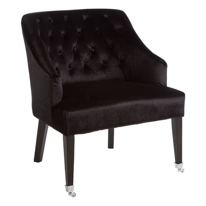 [EKM-AUTOGENERATED]Darwin Black Velvet Chair - Home Luxe Interior