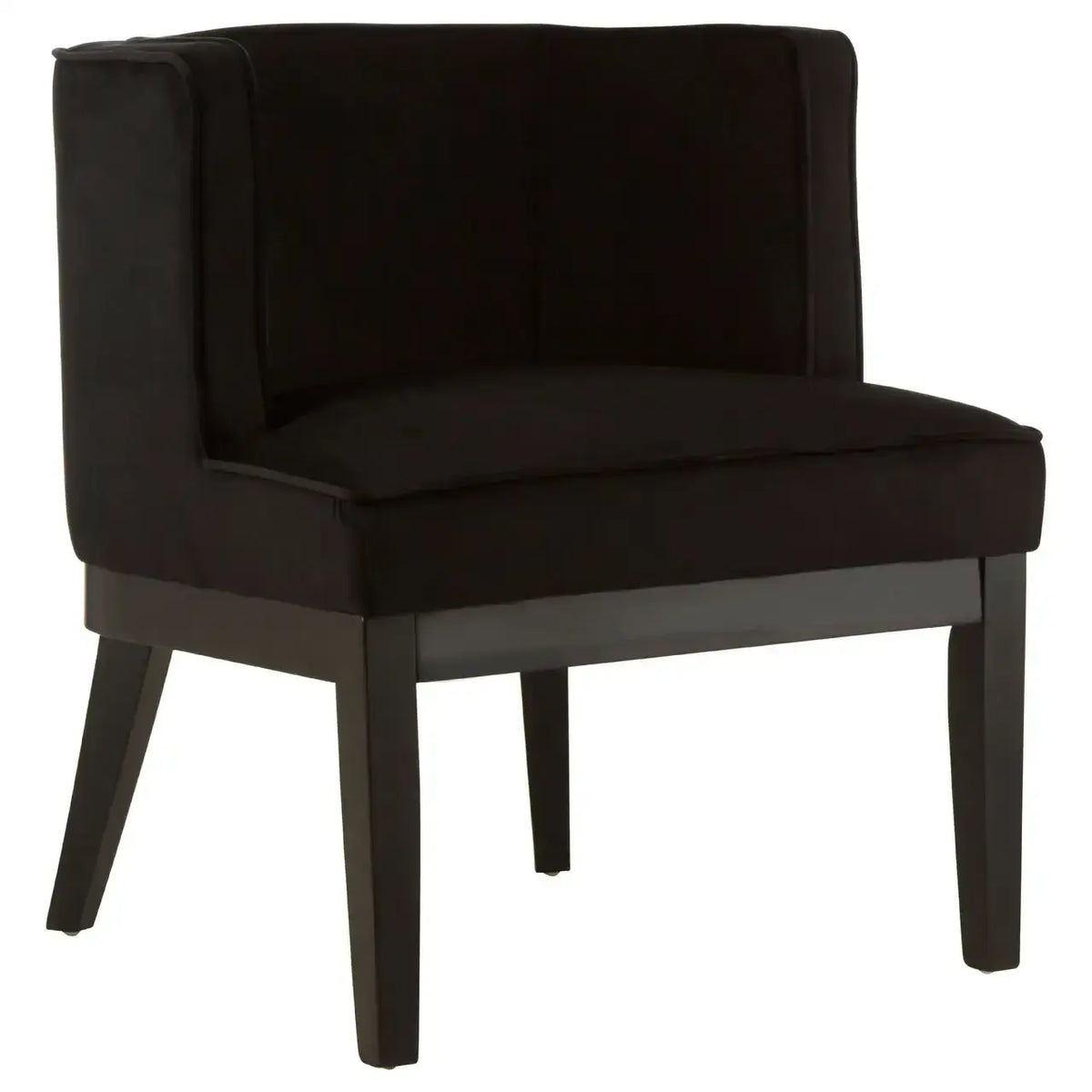 [EKM-AUTOGENERATED]Daxton Black Velvet Rounded Chair