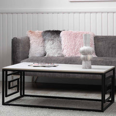 Devon Grecian Design Black and Grey Coffee Table