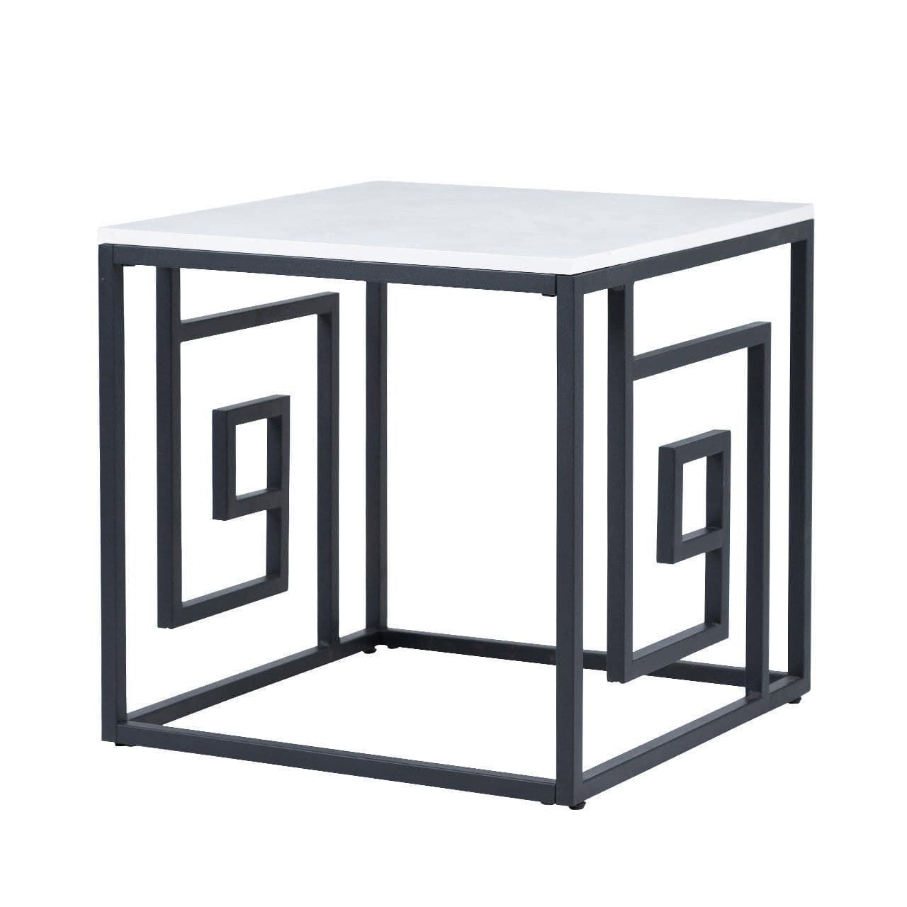 [EKM-AUTOGENERATED]Devon Grecian Design Black and Grey End Table
