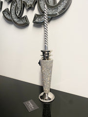 [EKM-AUTOGENERATED]Diamante Dazzle Silver Candle Holder Large