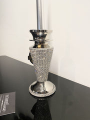 Diamante Dazzle Silver Candle Holder Medium