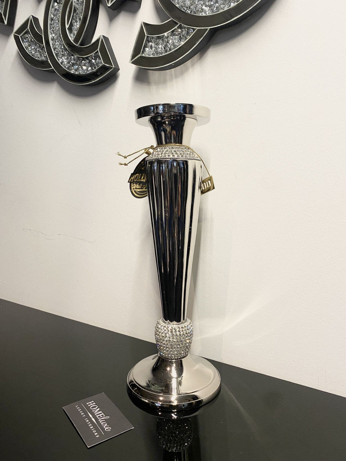 [EKM-AUTOGENERATED]Diamante Elegant Candle Holder Large