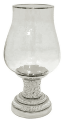 [EKM-AUTOGENERATED]Diamante Encrusted Glass Hurricane Candle Holder
