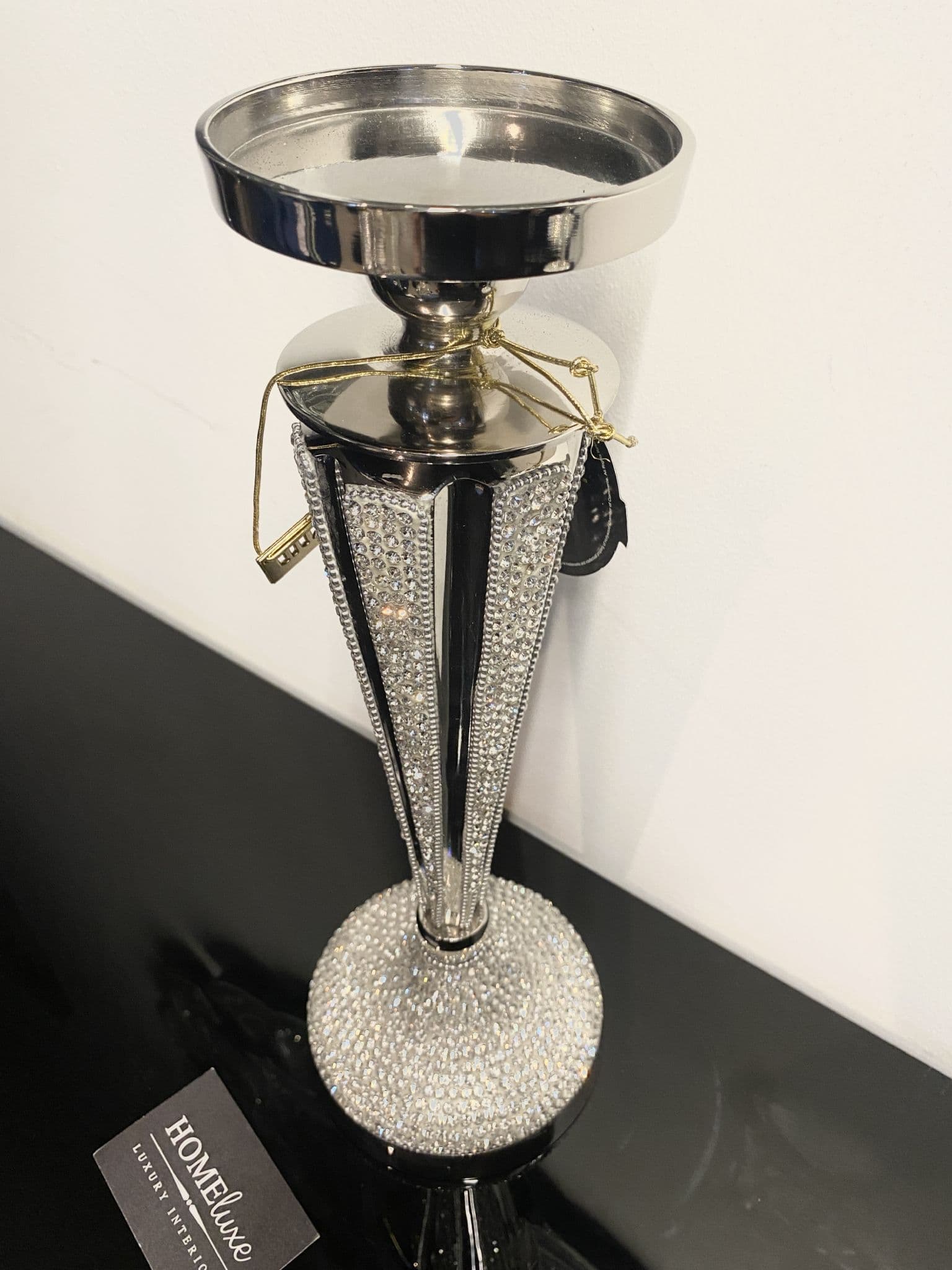 [EKM-AUTOGENERATED]Diamante Silhouette Candle Holder Large