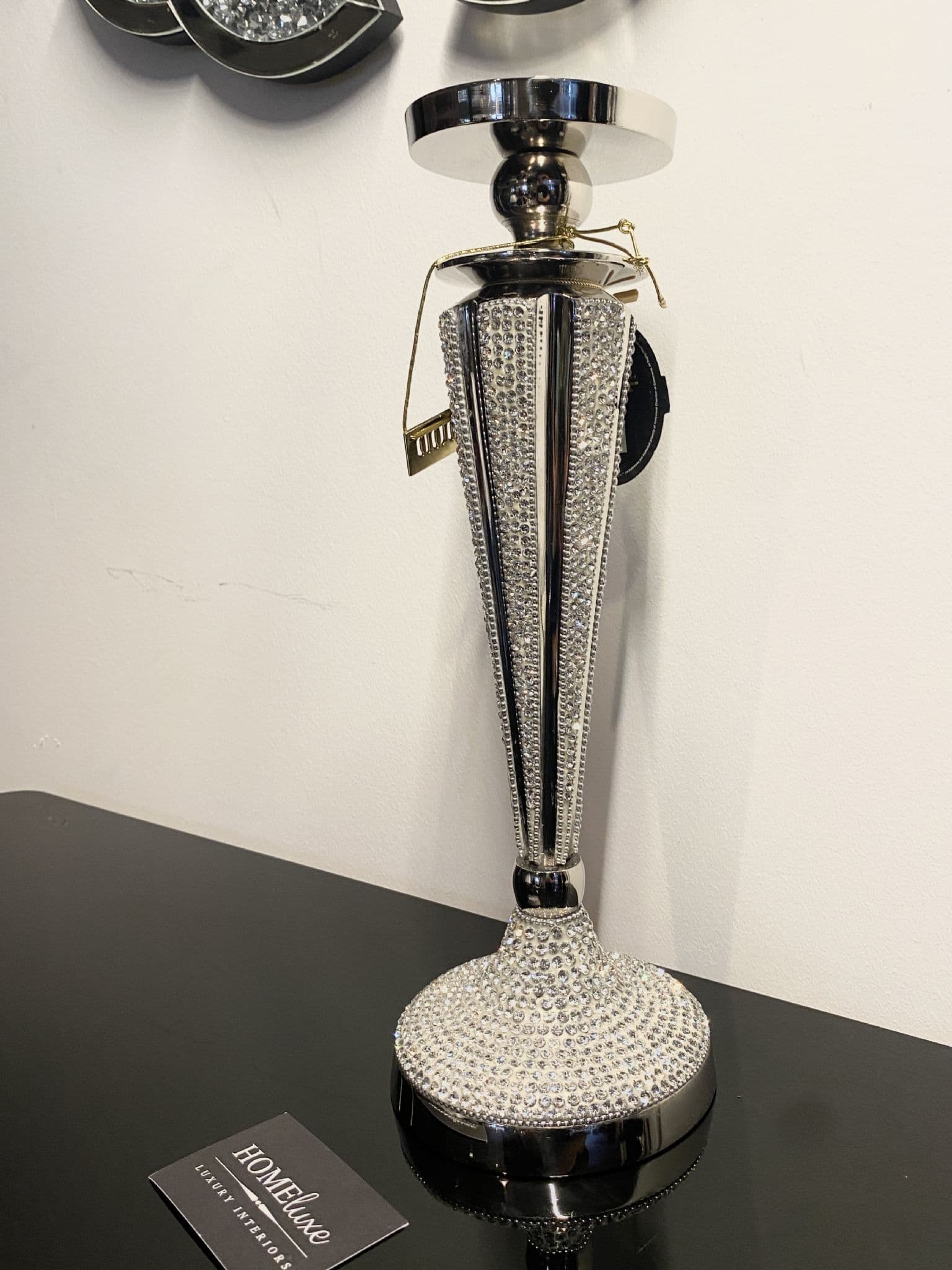 Diamante Silhouette Candle Holder Large