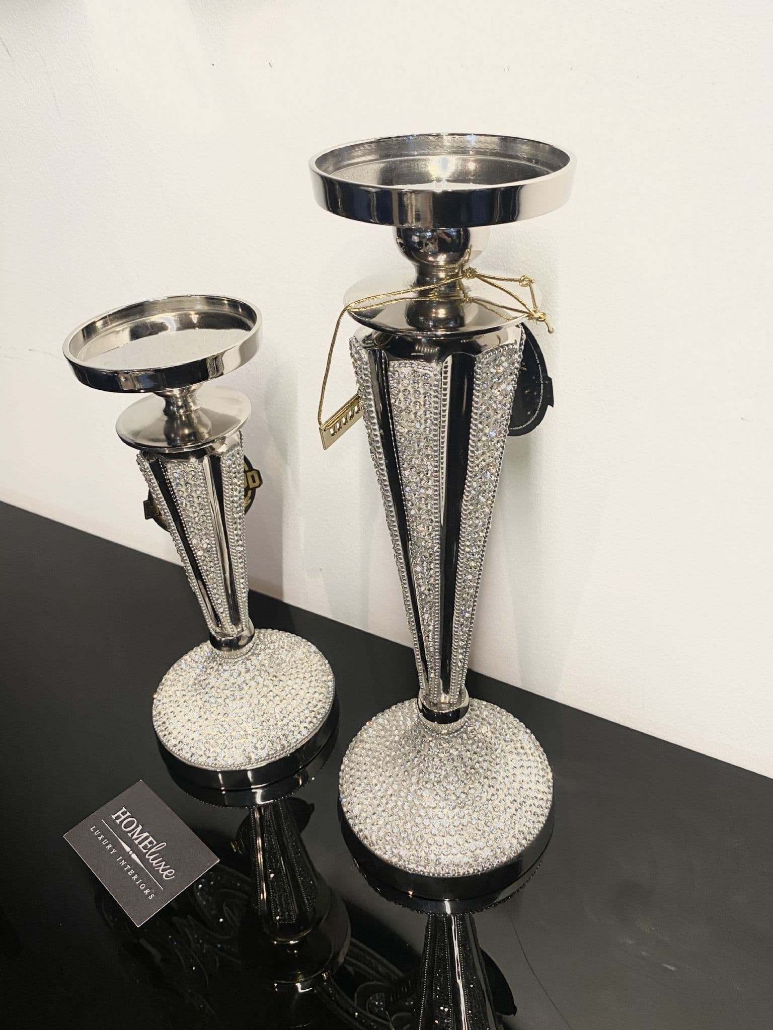 Diamante Silhouette Candle Holder Large