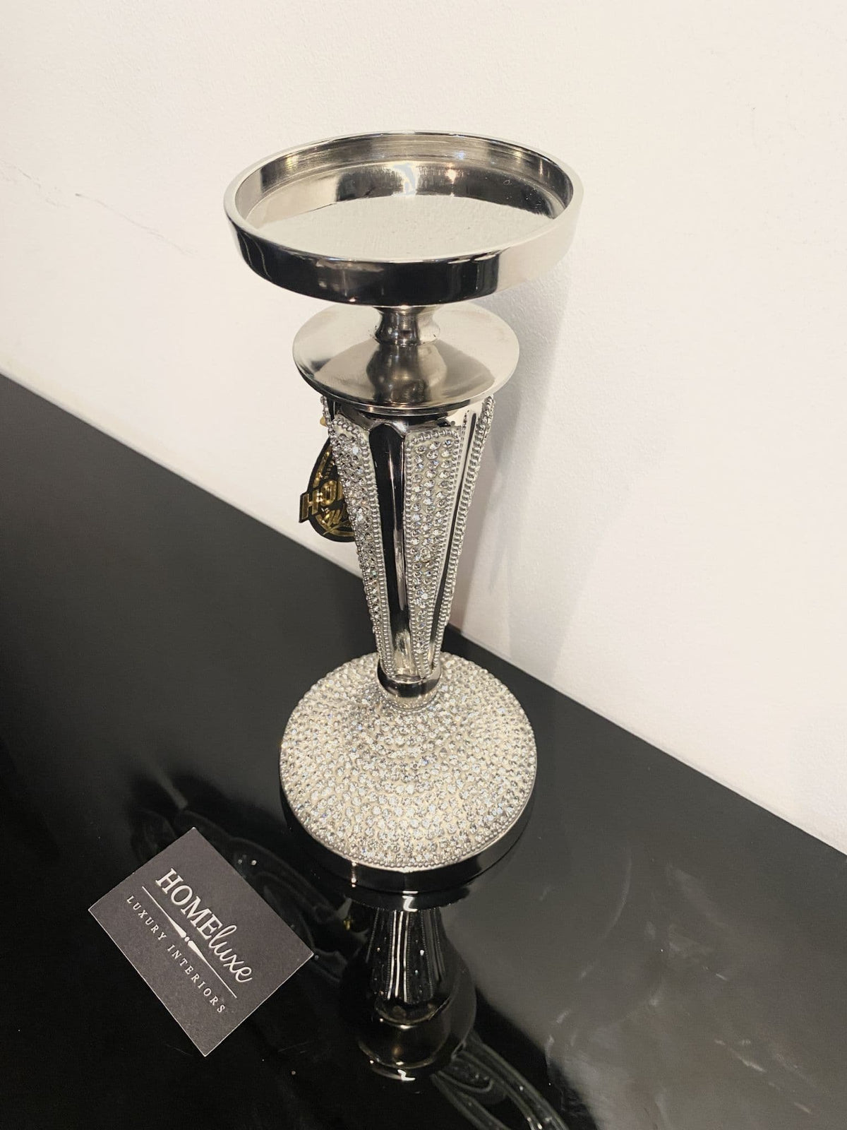 [EKM-AUTOGENERATED]Diamante Silhouette Candle Holder Medium